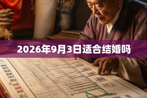 2026年9月3日适合结婚吗