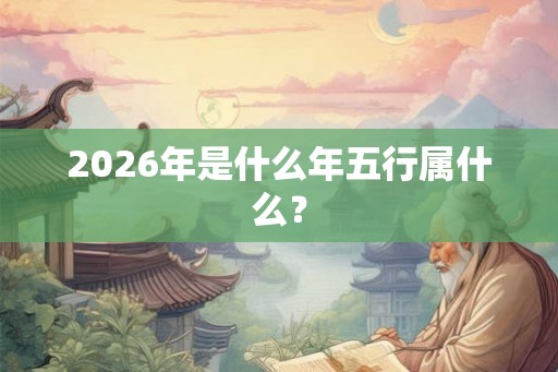 2026年是什么年五行属什么？