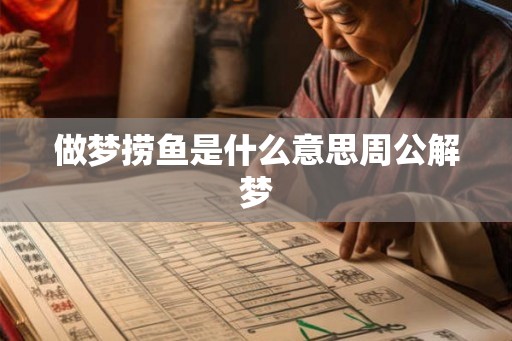 做梦捞鱼是什么意思周公解梦