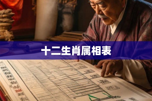 十二生肖属相表