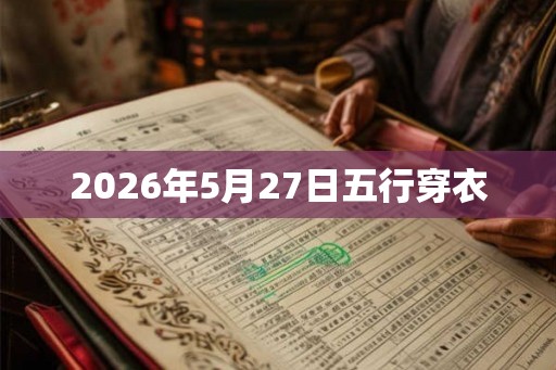 2026年5月27日五行穿衣 2026年5月27日五行穿衣