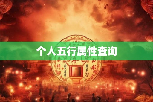 个人五行属性查询