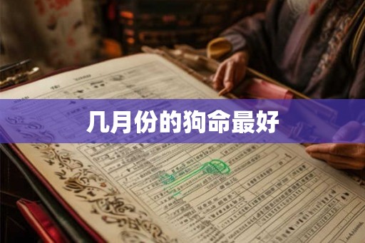 几月份的狗命最好