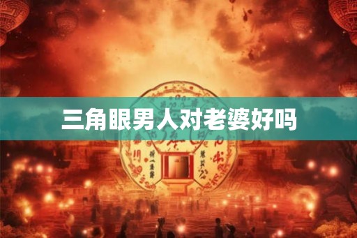 三角眼男人对老婆好吗