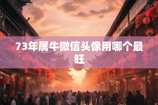 73年属牛微信头像用哪个最旺