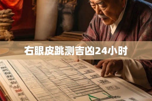 右眼皮跳测吉凶24小时