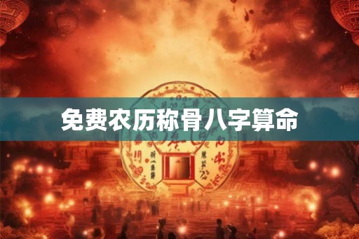 免费农历称骨八字算命