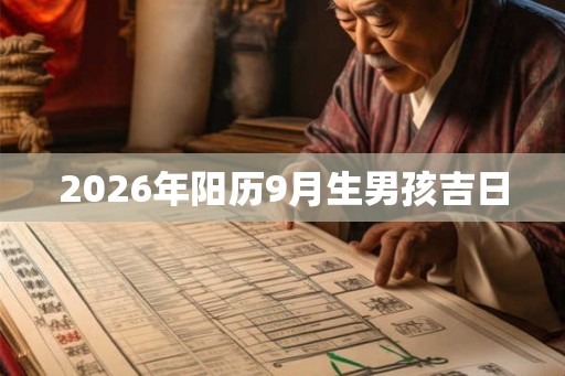 2026年阳历9月生男孩吉日 2026年阳历9月生男孩吉日