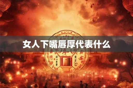 女人下嘴唇厚代表什么
