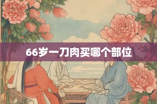 66岁一刀肉买哪个部位