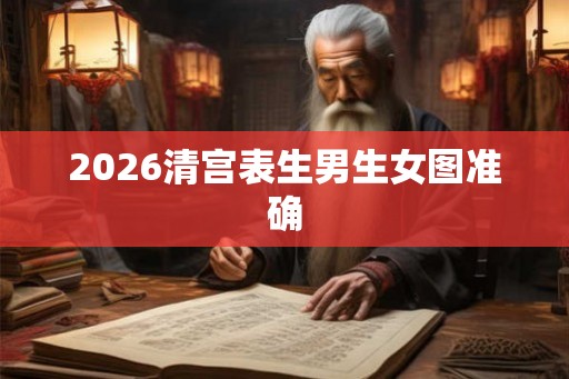 2026清宫表生男生女图准确
