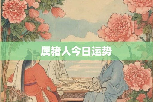属猪人今日运势