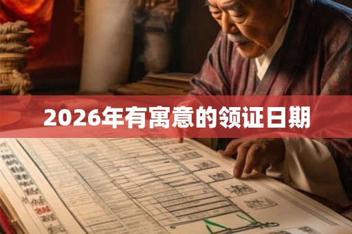 2026年有寓意的领证日期