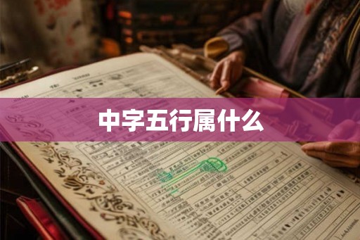 中字五行属什么