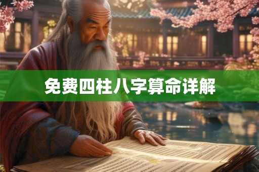 免费四柱八字算命详解
