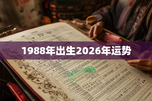 1988年出生2026年运势