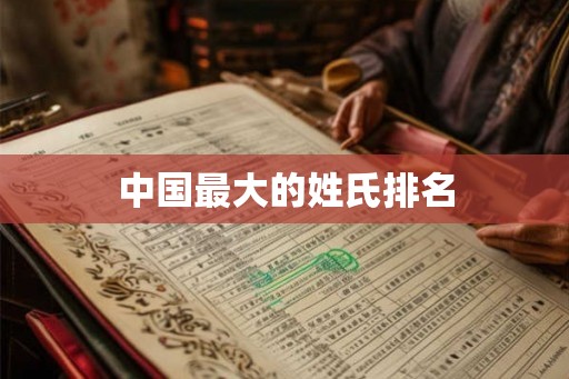 中国最大的姓氏排名