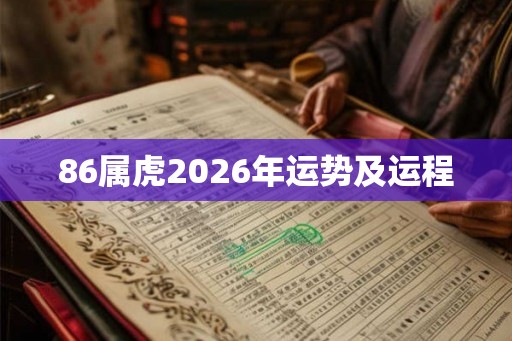 86属虎2026年运势及运程