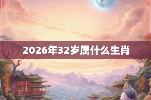 2026年32岁属什么生肖