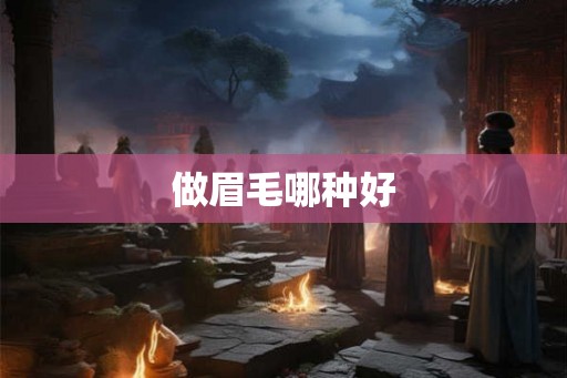 做眉毛哪种好
