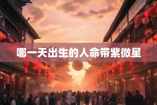 哪一天出生的人命带紫微星