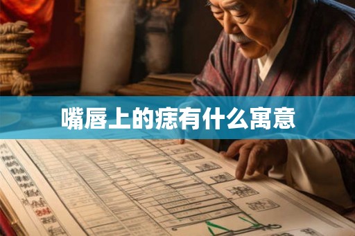 嘴唇上的痣有什么寓意