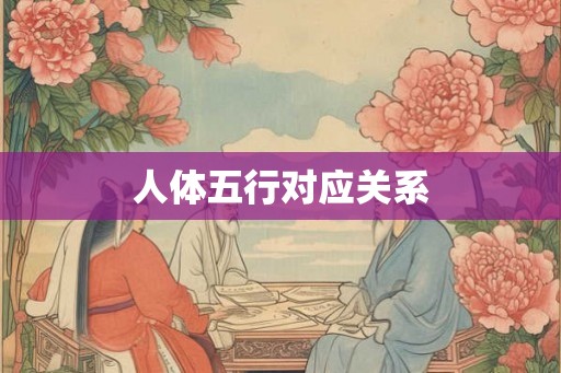人体五行对应关系