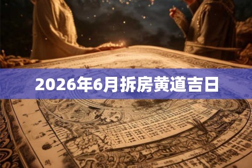 2026年6月拆房黄道吉日