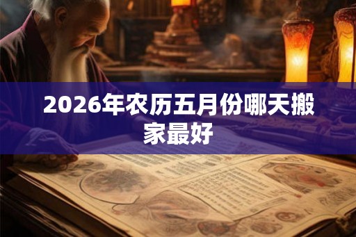 2026年农历五月份哪天搬家最好