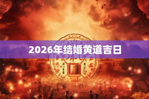 2026年结婚黄道吉日