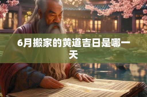 6月搬家的黄道吉日是哪一天