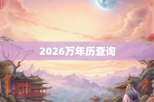 2026万年历查询