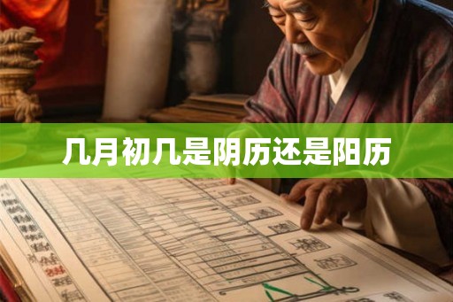 几月初几是阴历还是阳历
