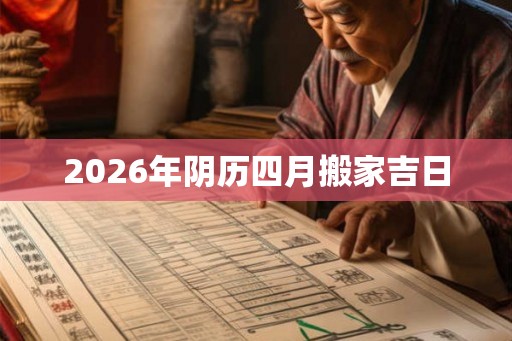 2026年阴历四月搬家吉日 2026年阴历四月搬家吉日