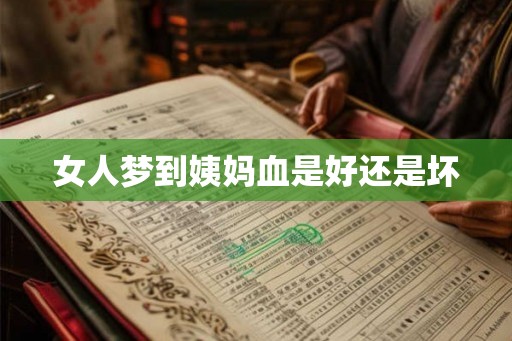 女人梦到姨妈血是好还是坏