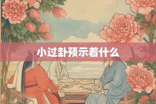 小过卦预示着什么