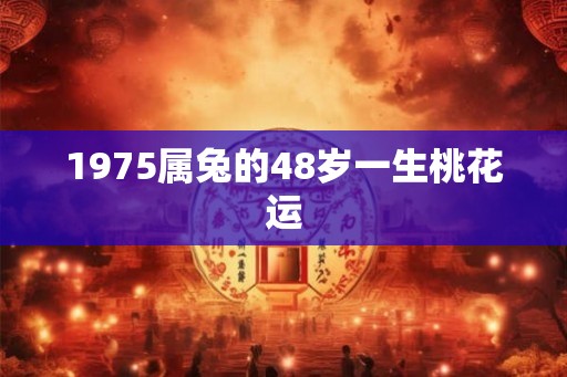 1975属兔的48岁一生桃花运