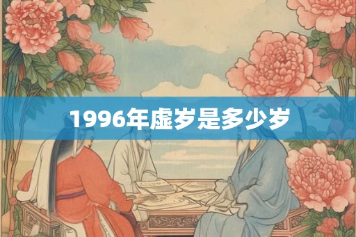 1996年虚岁是多少岁