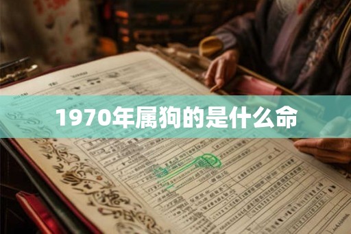1970年属狗的是什么命
