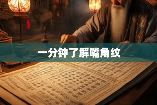 一分钟了解嘴角纹
