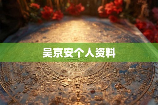 吴京安个人资料