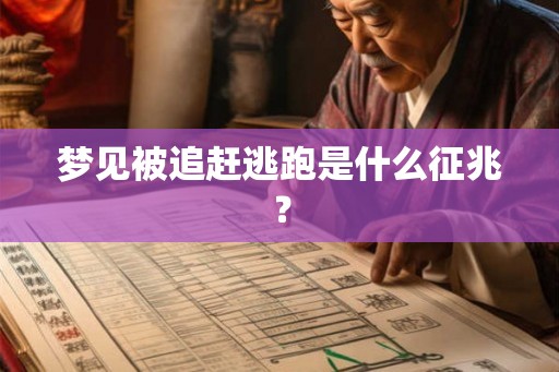 梦见被追赶逃跑是什么征兆? 梦见被追赶逃跑是什么征兆?