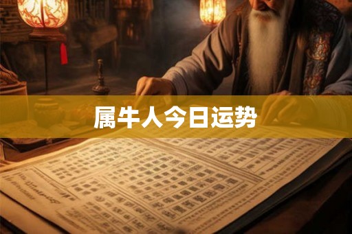 属牛人今日运势