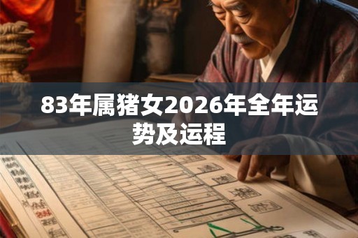 83年属猪女2026年全年运势及运程