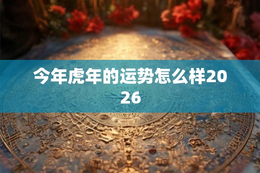 今年虎年的运势怎么样2026 今年虎年的运势怎么样2026