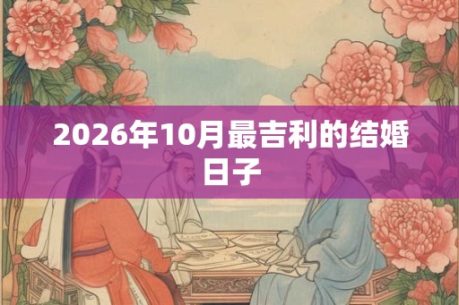 2026年10月最吉利的结婚日子 2026年10月最吉利的结婚日子