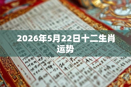 2026年5月22日十二生肖运势