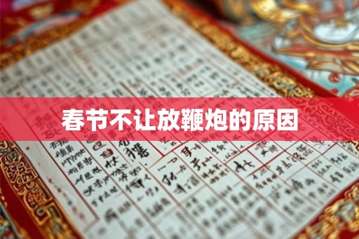 春节不让放鞭炮的原因
