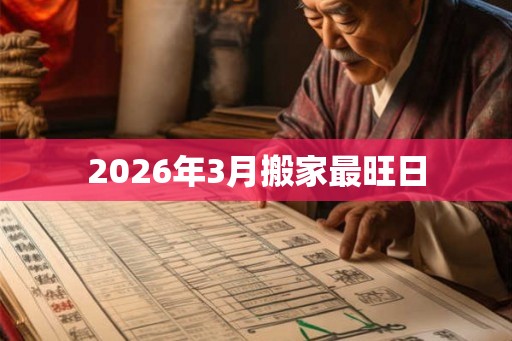 2026年3月搬家最旺日 2026年3月搬家最旺日