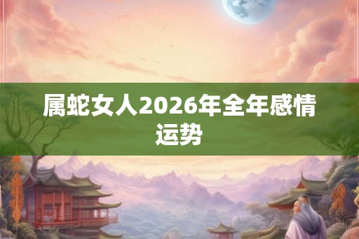 属蛇女人2026年全年感情运势